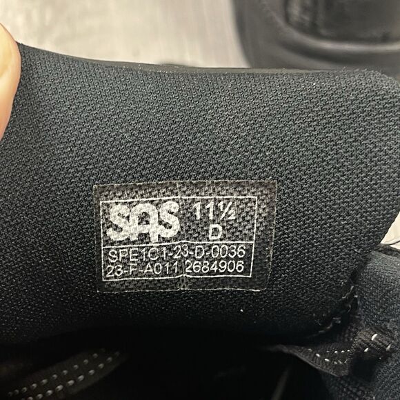 SAS Mission One-M Lace Up Sneaker 11 D Men’s Vibram Running Shoes Black D - Picture 7 of 10